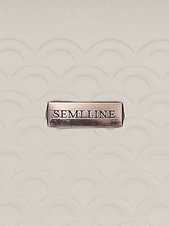 Semi Line Μεσαία Βαλίτσα Semi Line T5791-2 Εκρού