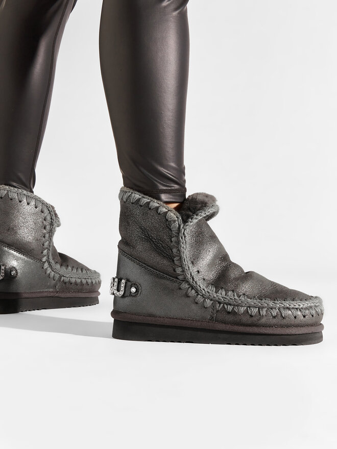 Mou Botas de nieve Mou Eskimo 18 With Rhinestones Logo Plata