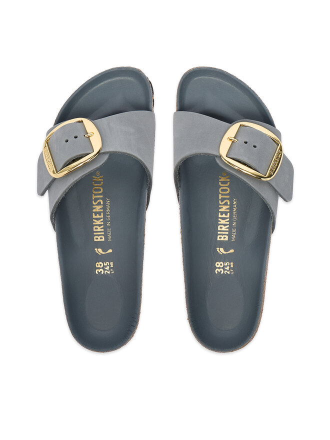 Birkenstock Pantoletten Birkenstock Madrid Big Buckle Hex 1032090 Grau