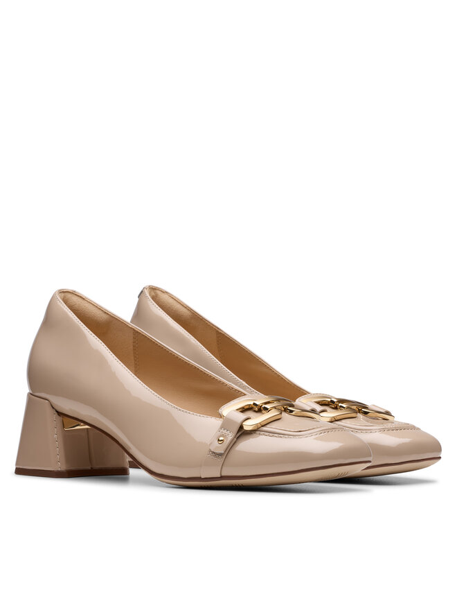 Clarks Обувки на ток Clarks Nyta45 Court 26181319 Бежов