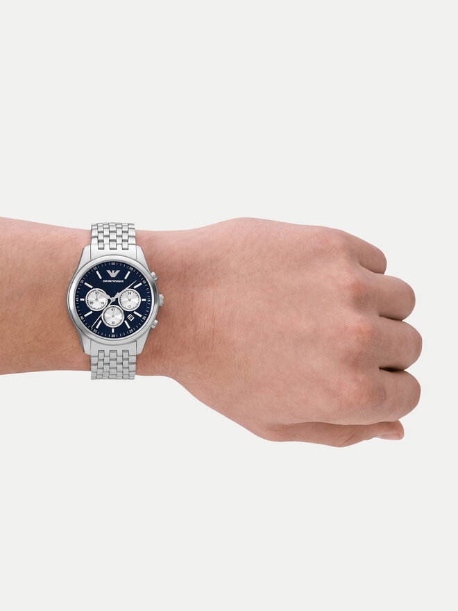 Emporio Armani Ρολόι Emporio Armani Antonio AR11582 Ασημί