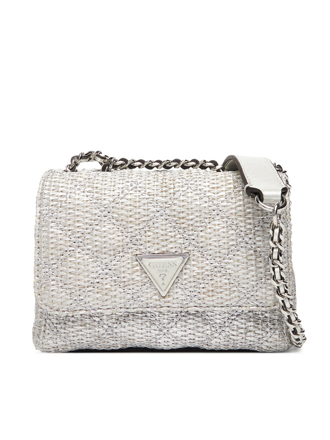Guess Ročna torba Guess Giully II Mini HWQM96 73740 Srebrna