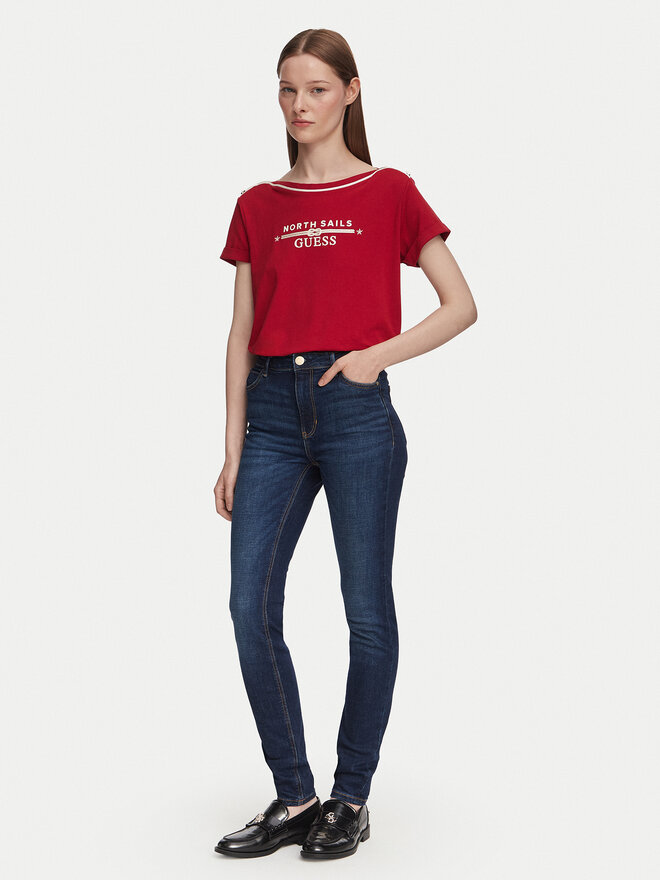 Guess Guess T-Shirt W6YI58 K5317 Dunkelrot Regular Fit