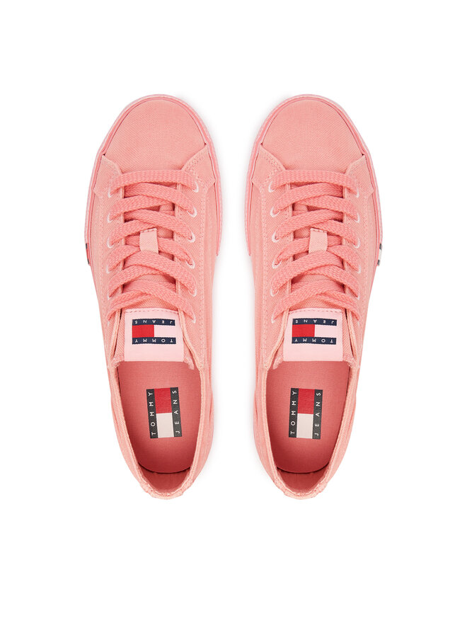 Tommy Jeans Sneakers aus Stoff Tommy Jeans Archive Vulc Y2K Washed Canvas EN0EN02957 Rosa