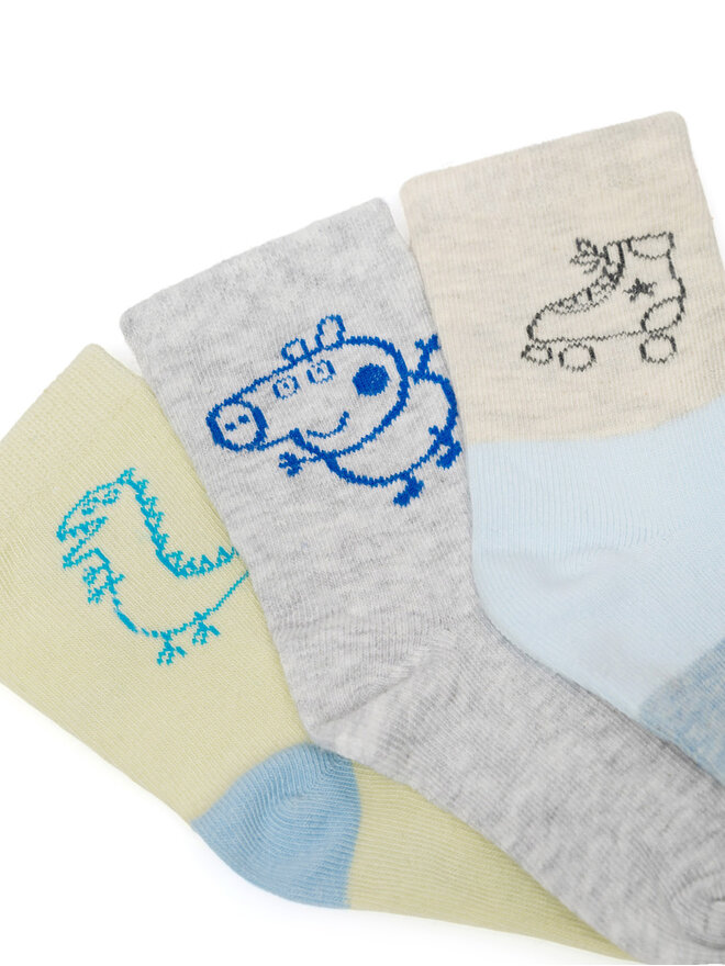 Peppa Pig 3 pares de calcetines altos para niño Peppa Pig ACCS-SS24-234PP-A Azul