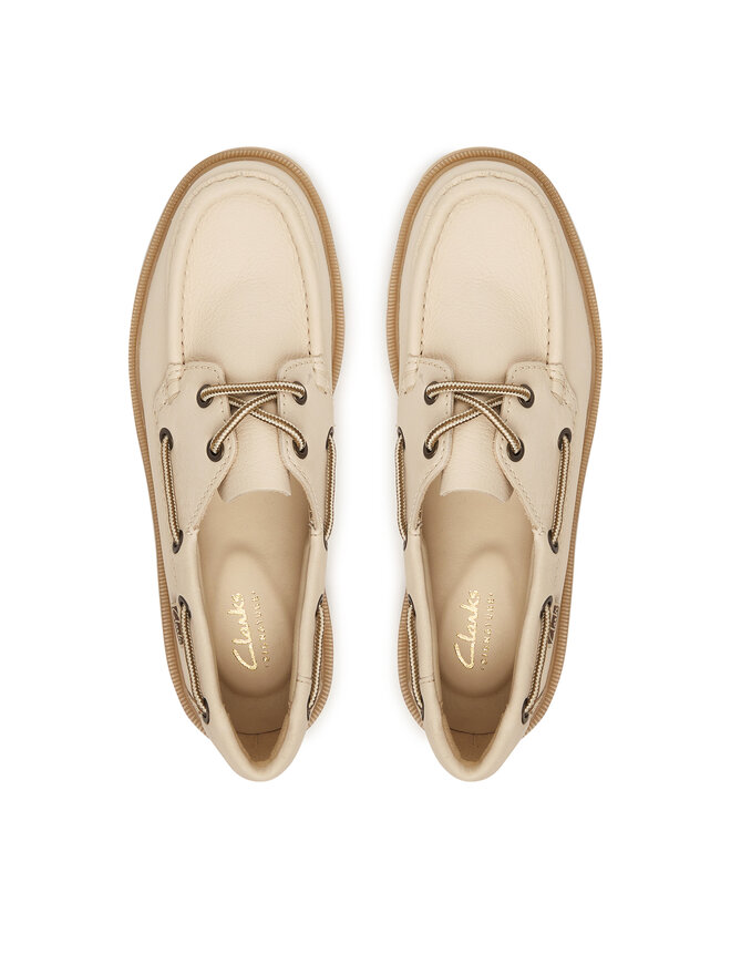 Clarks Sneakers Clarks Cleyhill Boat. 26187841 Écru