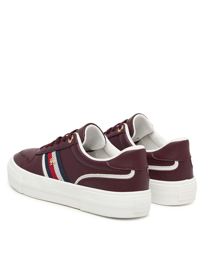 Tommy Hilfiger Sneakers Tommy Hilfiger Th Platform Vulc Leather FW0FW09603 Braun