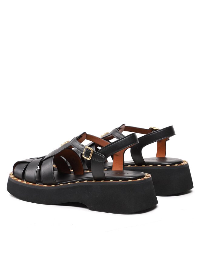 Босоніжки Coach Vivienne Leather CK033 Чорний | evzuttya.com.ua