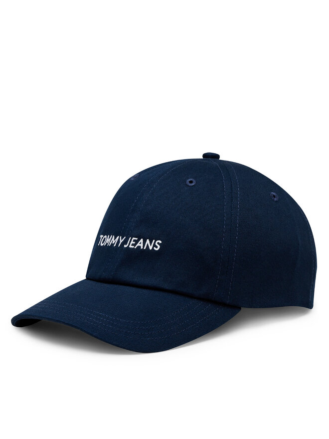 Tommy Jeans Czapka z daszkiem Tommy Jeans Linear Logo AW0AW15845 Granatowy