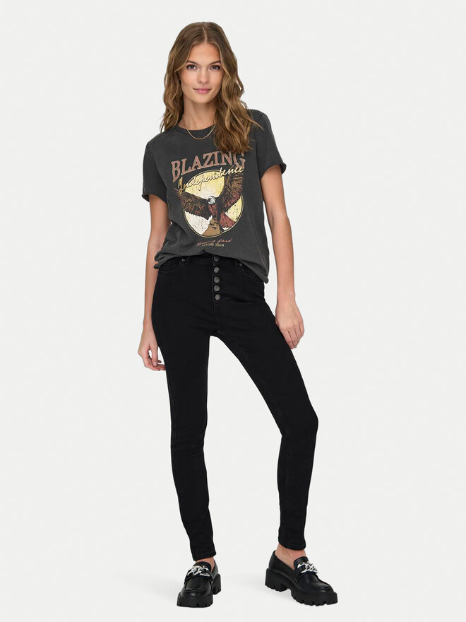 ONLY ONLY T-Shirt Lucy 15215721 Μαύρο Regular Fit