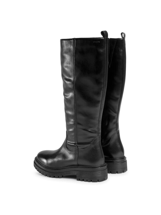 Geox Kozačky ve vojenském stylu Geox D Iridea C D04HRC 05443 C9999 Černá