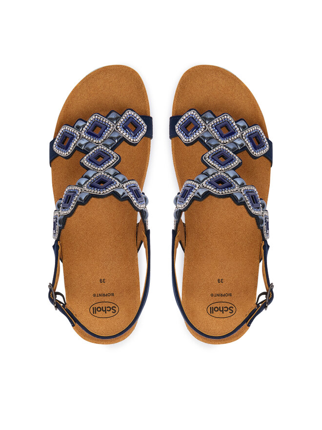 Scholl Sandalen Scholl Tulum T-Bar MF00689 Dunkelblau