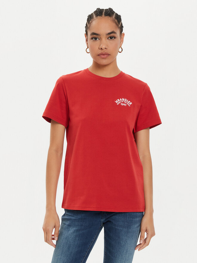 Wrangler Wrangler Camiseta Graphic 112356431 Rojo Regular Fit