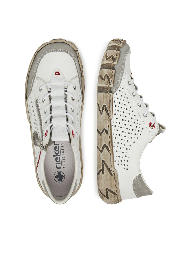 Rieker Sneakersy Rieker L0355-80 Biela