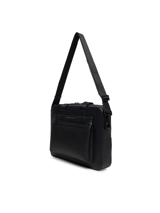 Tommy Hilfiger Torba na laptopa Tommy Hilfiger Th Monogram Computer Bag AM0AM13835 Czarny