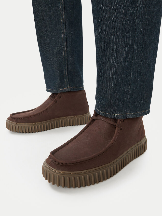 Clarks Halbschuhe Clarks Torhill Hi 26327242 Braun