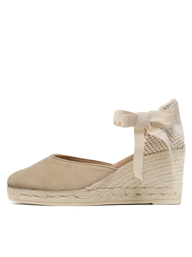 Manebi Еспадрильї Manebi Low Wedge Espadrilles M 1.1 WL Бежевий
