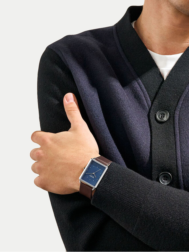 Skagen Ročna ura Skagen SKW6930 Rjava