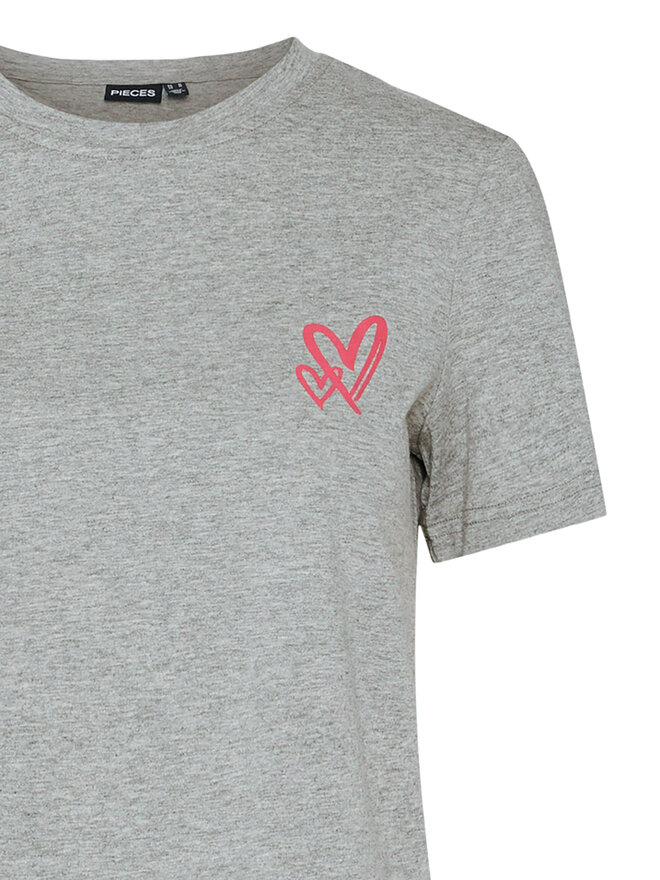 Pieces Pieces Camiseta Maria 17155082 Gris Relaxed Fit