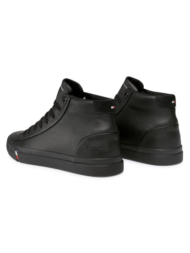 Tommy Hilfiger Sneakers Tommy Hilfiger Corporate Leather Sneaker High FM0FM02984 Schwarz