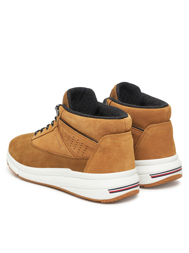 Tommy Hilfiger Schnürschuhe Tommy Hilfiger Hilfiger W Nbk Sde Hybrid Boot FM0FM05609 Braun