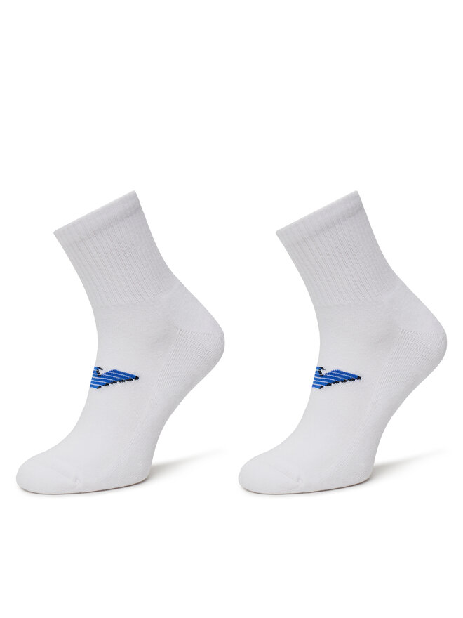 Emporio Armani 2er-Set niedrige Herrensocken Emporio Armani EM000540 AF12299 M0082 Weiß