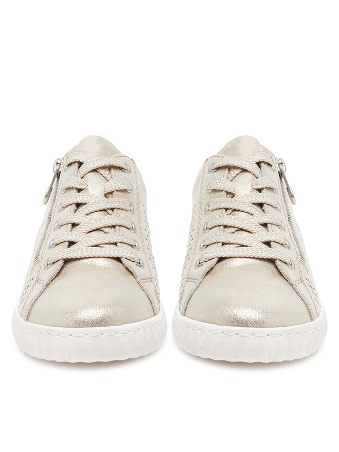 Rieker Sneakersy Rieker N0901-62 Złoty