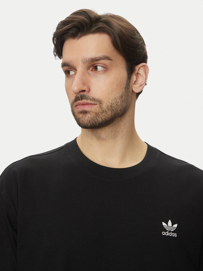 adidas adidas Marškinėliai Trefoil Essentials JD0349 Juoda Oversize