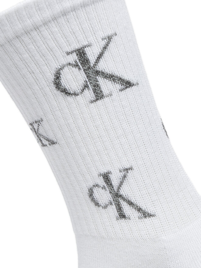 Calvin Klein Jeans Σετ 2 ζευγάρια ψηλές κάλτσες γυναικείες Calvin Klein Jeans 701229465 Λευκό