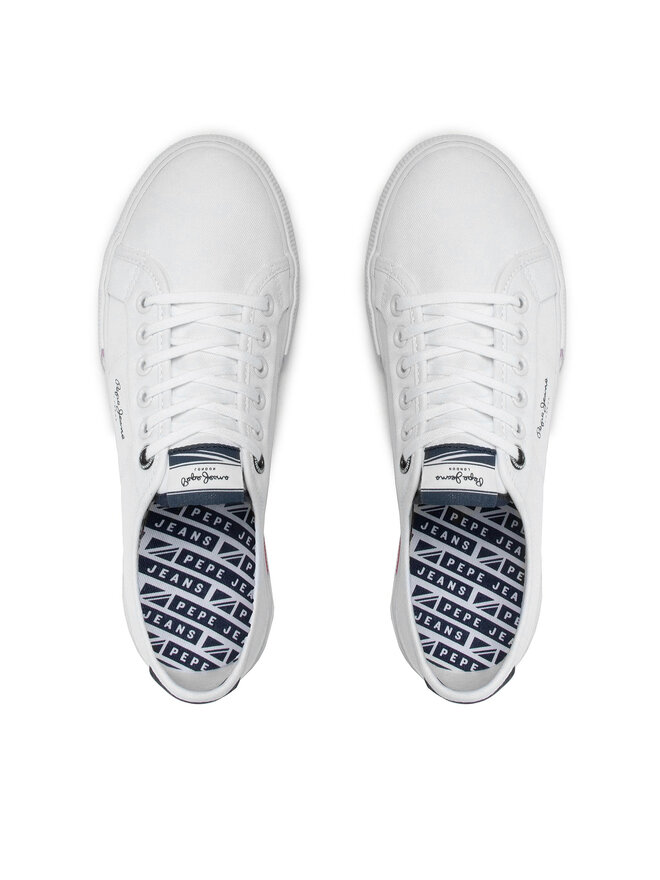 Pepe Jeans Πάνινα παπούτσια Pepe Jeans Brady Basic PMS30816 Λευκό
