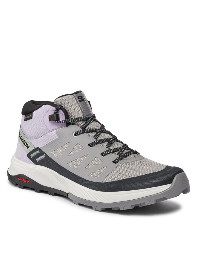 Salomon Trekingová obuv Salomon Outrise Mid GORE-TEX L47160600 Sivá