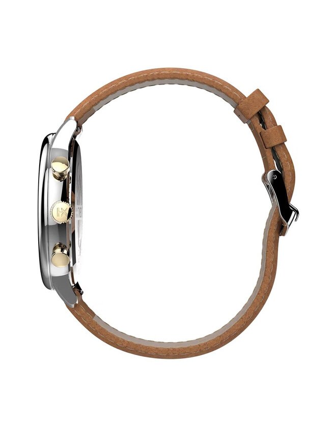 Timex Zegarek Timex Chicago Chronograph 45mm TW2U39000 Brązowy