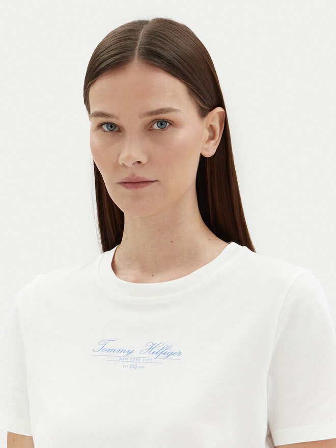 Tommy Hilfiger Tommy Hilfiger Camiseta WW0WW45428 Blanco Regular Fit