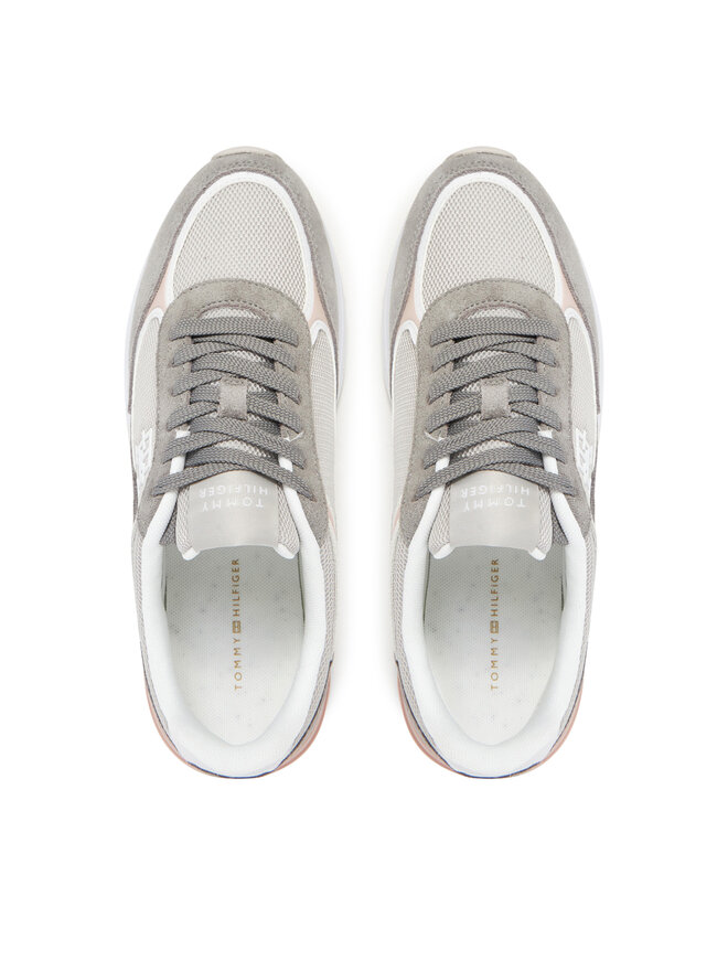Tommy Hilfiger Sneakersy Tommy Hilfiger Casual Fashion Runner Mix FW0FW08324 Šedá