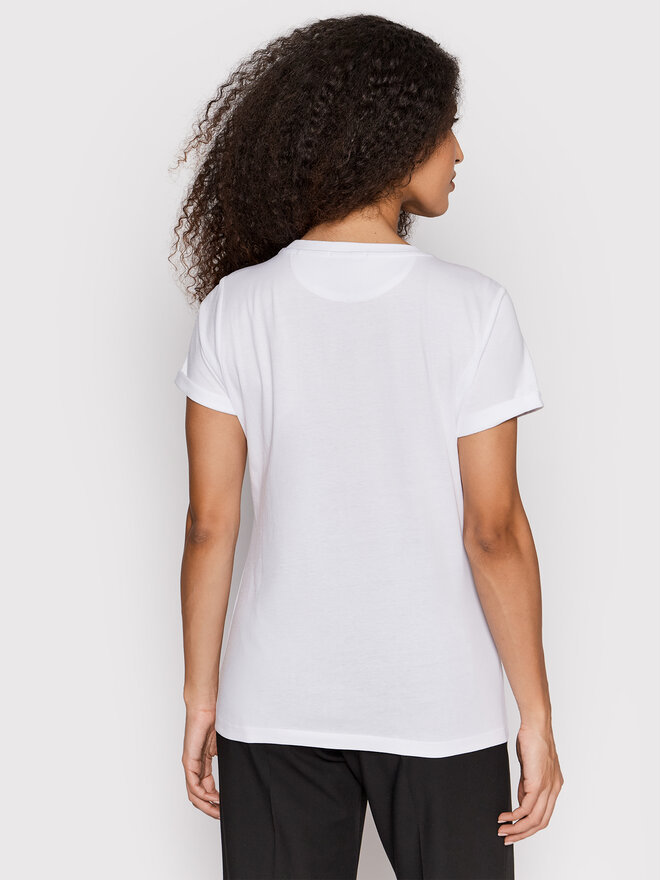 HUGO Hugo T-Shirt Logo Label 50456008 Weiß Regular Fit