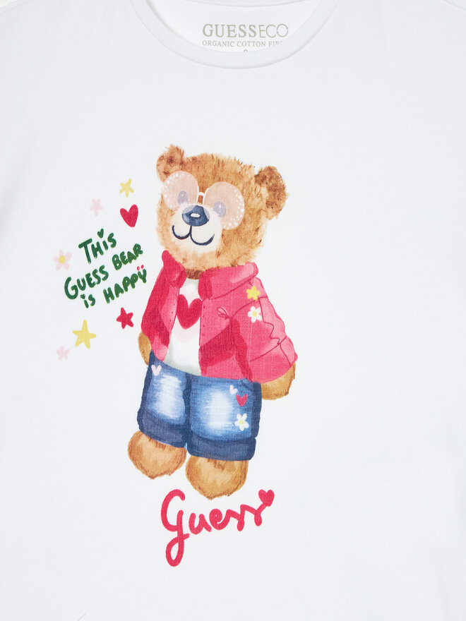 Guess Guess Marškinėliai K5RI12 K6YW4 Balta Regular Fit