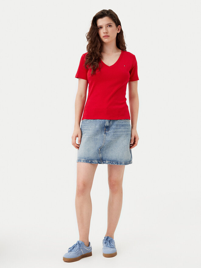 Tommy Hilfiger Tommy Hilfiger T-Shirt New Cody WW0WW40584 Rot Slim Fit