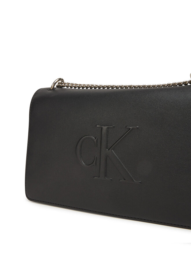 Calvin Klein Jeans Táska Calvin Klein Jeans Sculpted Ew Flap Conv Chain LV04K3035G Fekete