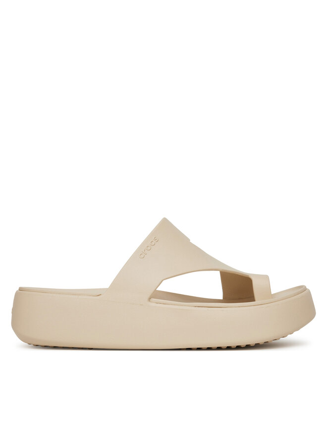 Crocs Čības uz pirksta Crocs Getaway Platform Toe Loop 210834 Bēšs