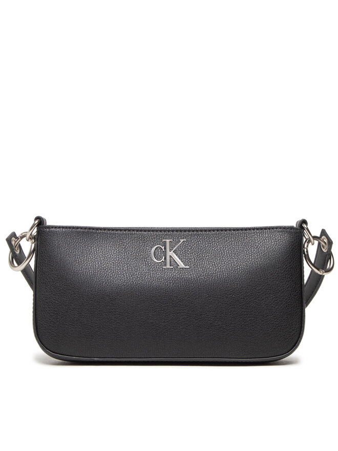 Calvin Klein Jeans Zadeltas met labelapplicatie, model 'MINIMAL MONOGRAM' in zwart online kopen