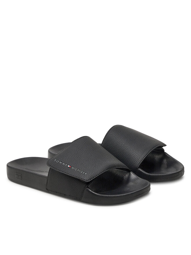 Tommy Hilfiger Šľapky Tommy Hilfiger Strappy Hilfiger Pool Slide FM0FM05095 Čierna