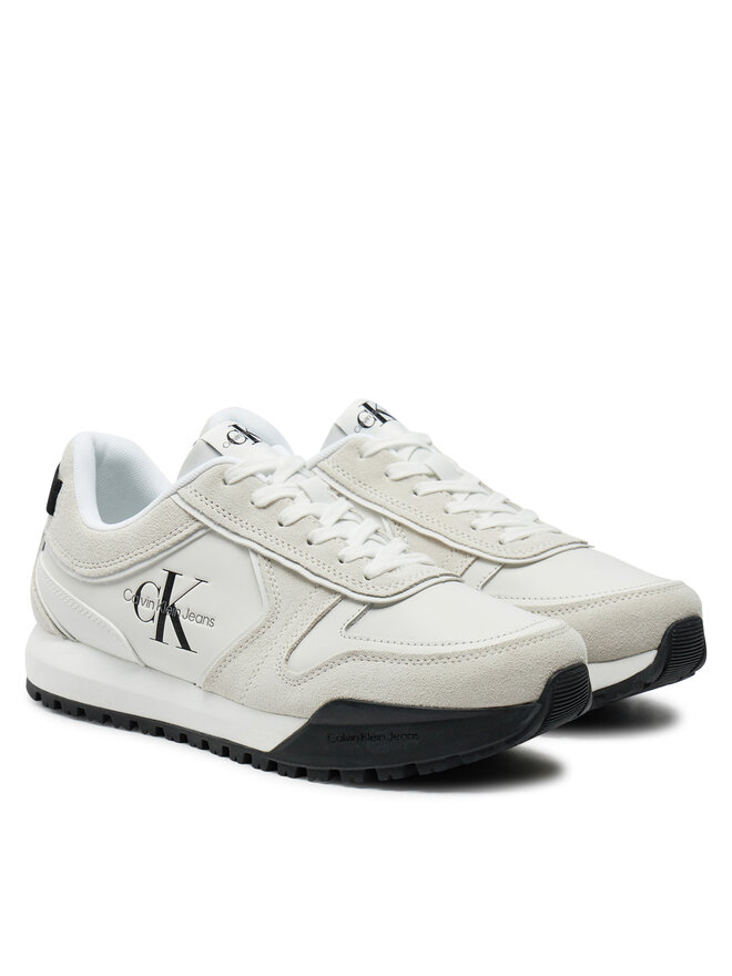 Calvin Klein Jeans Sneakersy Calvin Klein Jeans Toothy Runner Irregular Lines YM0YM00624 Bílá