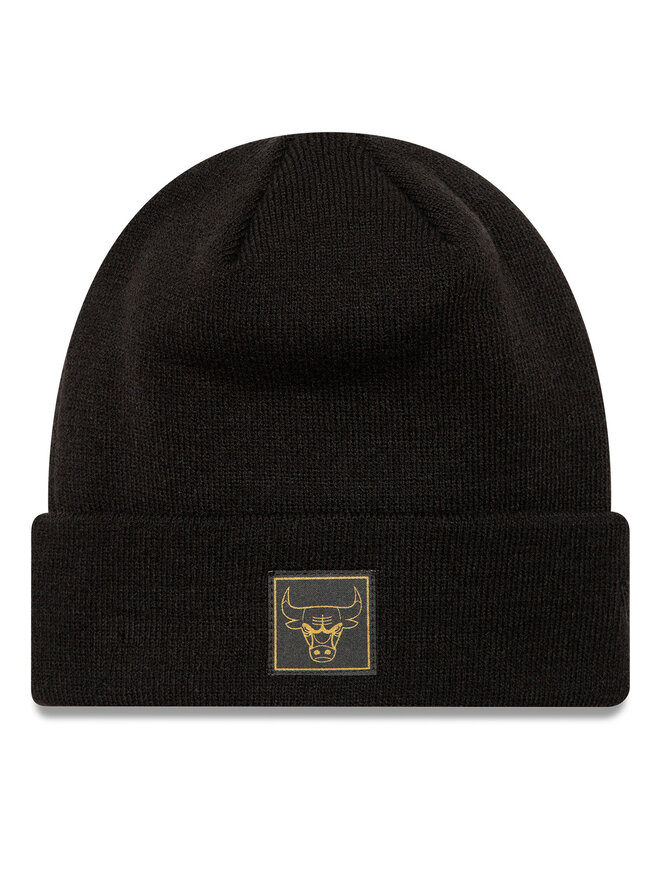 New Era Czapka New Era Chicago Bulls Metallic Badge Cuff Knit 60424828 Czarny