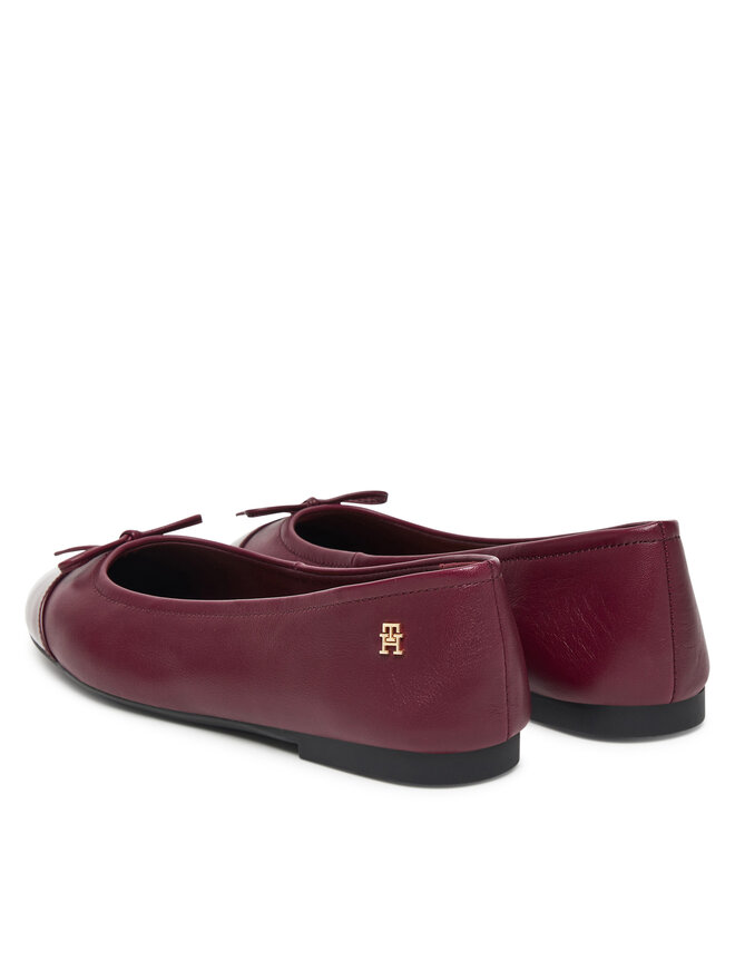 Tommy Hilfiger Balerīnas Tommy Hilfiger Patent Toe-Cap FW0FW08830 Bordo