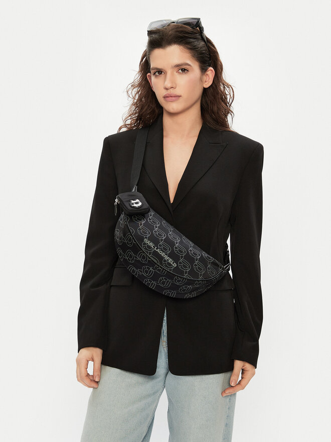 KARL LAGERFELD Ročna torba KARL LAGERFELD A1W30386 Črna