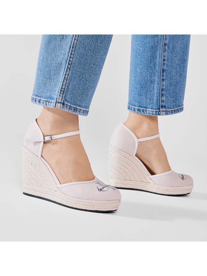 Calvin Klein Jeans Εσπαντρίγιες Calvin Klein Jeans Wedge Sandal Close Toe Co YW0YW00150 Μπεζ