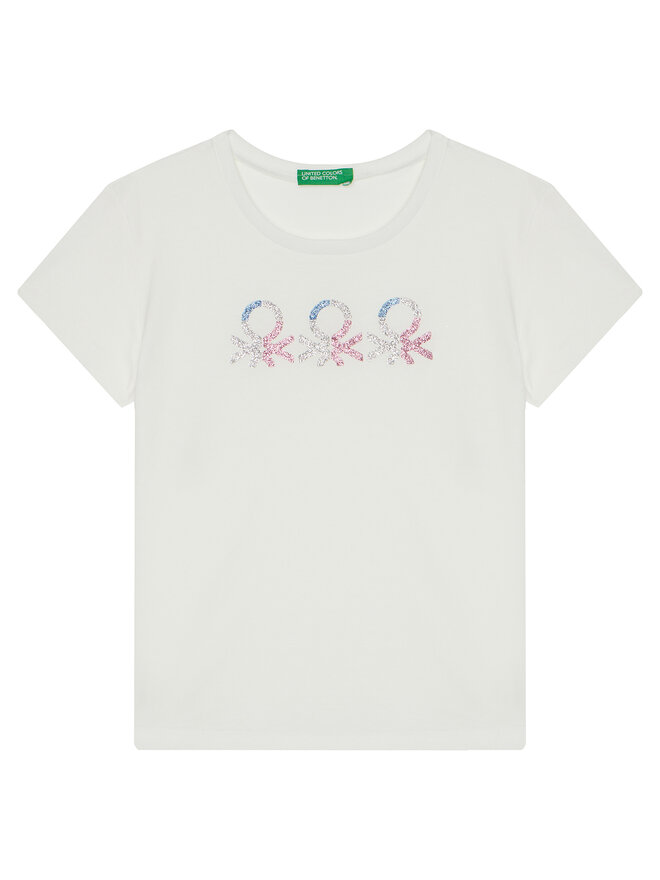 United Colors Of Benetton United Colors Of Benetton T-Shirt 3I1XC10MZ Λευκό Regular Fit