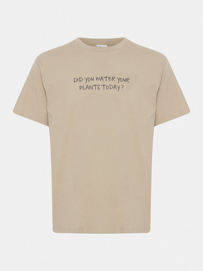 Solid Solid T-Shirt Inam 21108141 Beige Regular Fit