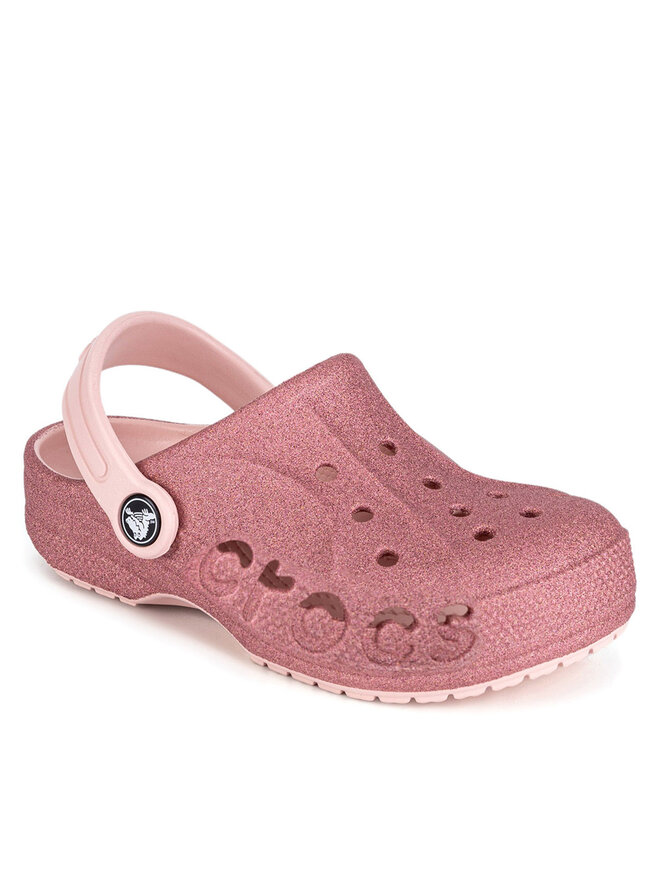 Crocs Natikači Crocs BAYA GLITTER CLOG KIDS 207015-6SR Roza