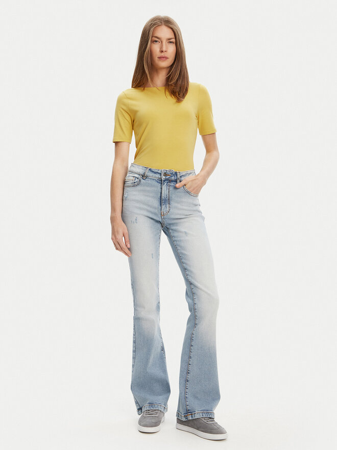 United Colors Of Benetton United Colors Of Benetton Camiseta 3FJHD109K Amarillo Slim Fit